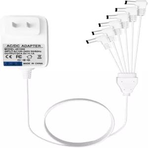 르맥스 조명 할로윈 크리스마스 빌리지 액세서리를 위한 6개의 출력 플러그가 있는 WSVOLIS 4.5V AC/DC