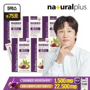 [총 75포]  파비플로라 알파CD 플러스 15포 5박스 / 태국산 흑생강 파피플로라