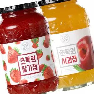 초록원 딸기 잼 1kg 사과 1kg 토스트용