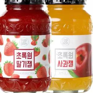 사과잼 1kg 과일잼 초록원 딸기잼 1kg+1kg 가정용 빵과함께 다용도