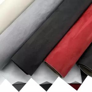 블랙 스웨이드 패브릭 랩 자동차 인테리어용 16 x 59 인치 자가 접착 자동차/가정용 수리/DIY에 완벽한
