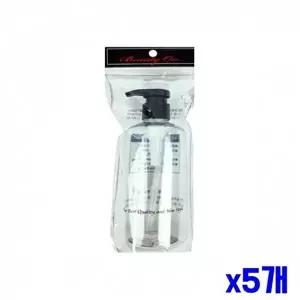 고품질 투명용기 펌프 샴푸통 본상품 디스펜서 여행용공병 4.5x16.6cm 5개 펌프용기 공병 WFOJJK5