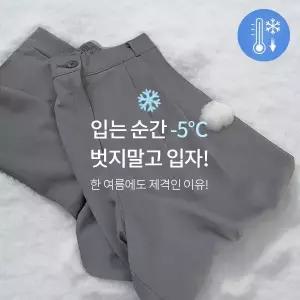 핫핑 [찰랑찰랑/여름슬랙스] 알프레 투핀턱 뒷밴딩 와이드 롱슬랙스