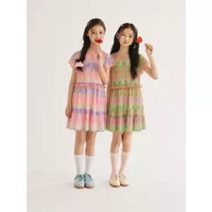 [갤러리아] 베네통키즈G 26S/S 레인보우보드레플리츠원피스(2컬러) QAOP11631