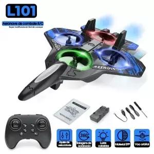 L101 RC 폼 비행기 미니 드론 2.4G 전투기 스턴트 헬리콥터 360 ° 플립 리모컨 항공기 LED 컬러 조명