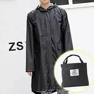 블랙 남녀공용 레인코트 L 성인 바이크우비 롱우비-WFG128T