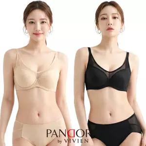 비비안 빅사이즈 브라 팬티 세트 몰드 와이어 풀컵 C D E 컵 브래지어 여성 속옷 PBR7084S