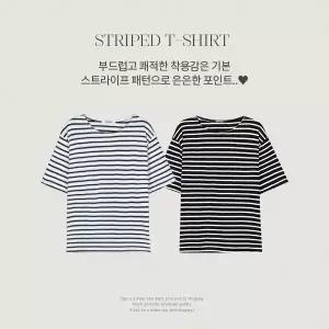 핫핑 [데일리룩/스테디셀러] 포디먼 스트라이프 루즈핏 반팔티셔츠
