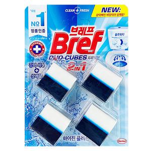 브레프 듀오큐브 하이진 플러스 변기세정제 본품 50g 4개입 1개 (4개)