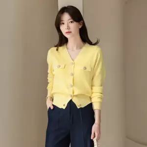 XXL까지) 포이즌 데일리 브이넥 니트 가디건 봄 가을 오피스룩 데이트룩 모임룩 미시룩 빅사이즈