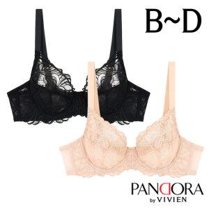 [판도라by비비안]B/C/D컵 시스루 올레이스 홑겹 와이어브라1종(PBR7165)75B-90D