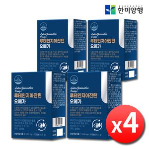 한미양행 루테인 지아잔틴 오메가3 x 4박스 약4개월분 비타민A 눈건강 눈에좋은 눈노화 눈피로 눈영양제