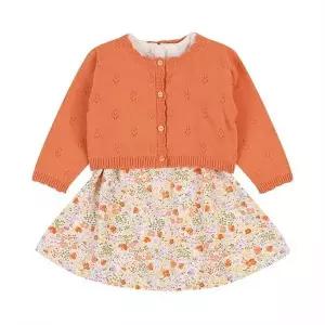 [아가방] TC01 가을 미니플로럴원피스세트(가디건)(ORANGE)_ 01S524058 (S38129999)