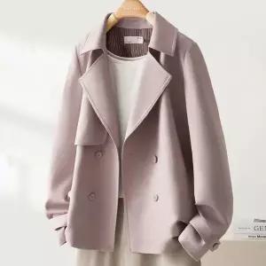 [하프클럽/]더블블래스트 캐주얼 트렌치코트 blk003877