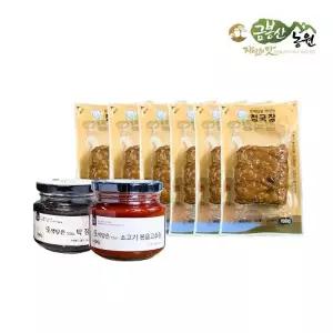 오색담은 청국장세트 1호_청국장150gx6+소볶음고추장250g+막장250g