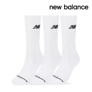 뉴발란스 양말 크루 3팩 화이트 LAS51503-WT