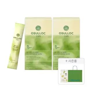 오설록 제주말차 오트 블렌드 10입, 2개 + 증정(그린티웨하스 100g,1개 + 러닝 쇼핑백(소), 1개)