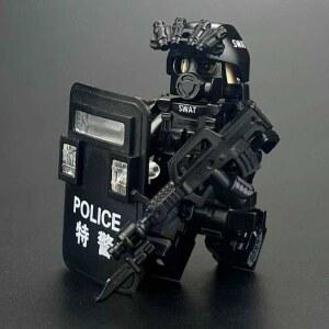 SWAT 특수부대 피규어 방패 특경 폴리스 시티 95식 1명 스페셜