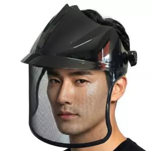 철망 보안면 안면 보호구 얼굴 보호대 맨머리형 벌초 예초기 제초 작업