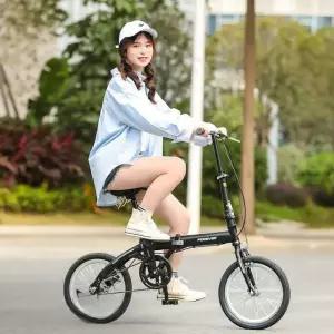 접이식 자전거 미니벨로 16인치 초경량 휴대용 폴딩 바구니 산책 소형