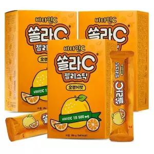 비타민C 쏠라C 젤리스틱 오렌지맛 14포 3개 어린이 키즈 간식 G (45016116)