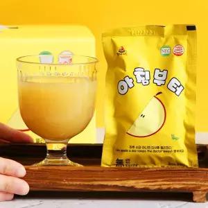 아침부터 갈변없는 노란 순수착즙 사과즙 100ml 50포