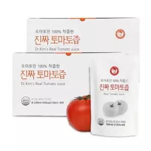 김재식 헬스푸드 진짜토마토즙 100ml 30팩 x 2박스 (총60팩)