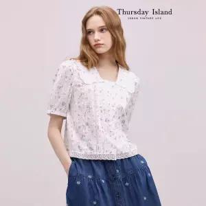 [Thursday Island] 프릴 카라 포인트 블라우스(T244MBL236W)