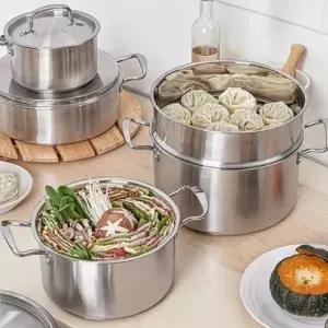 [연마제적은] 세척간편한 올스텐 냄비 5종세트 냄비 곰솥 찜기