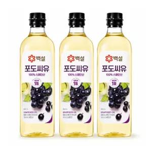 백설 포도씨유 900ml x 3개