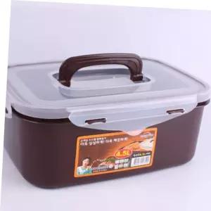 반찬통 쿨맥시 직사각 밀폐용기 19호(초코)4.5L