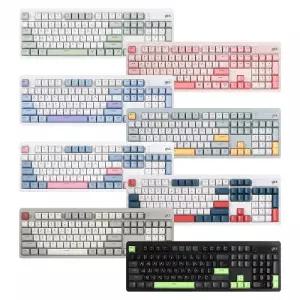 지클릭커 오피스프로 WK50 사일런스 M RGB 무소음 방수 무선 블루투스 104 키보드 (스카이시티)