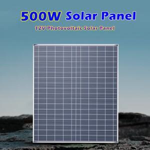 500W/1000W 12V 태양 전지 패널 광 보조베터리 키트 100A 컨트롤러 플레이트 홈/캠핑/RV/자동차 고속 배터