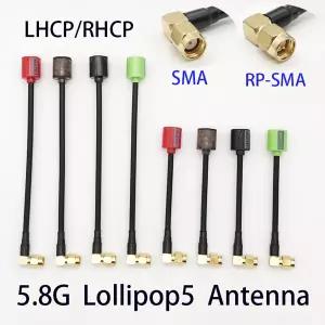 5.8G 송신기 수신기 Lollipop5 FPV 안테나 SMARP SMA 커넥터 RC Drone DJI Googles 부품 용 2.8dBi 이득 LH