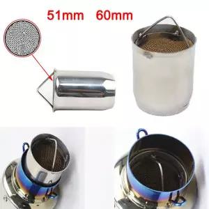 배기음튜닝 머플러 51mm 60mm 입구 바이크 오토바이 배기 DB 킬러 이동식 소음기 소음 제거기 스테인레스
