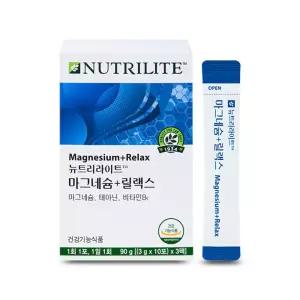암웨이 뉴트리라이트 마그네슘 릴랙스 30포 테아닌 비타민 분말스틱 건강기능식품