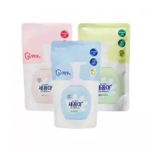 ONTHEBODY 세꼼마 버블 항균 핸드워시 리필 200ml x 3개 (파우더/레몬/그린허브 택1) 2270486