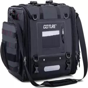 Goture 50L-70L 확장형 모터사이클 테일백 1000D 고강도 내마모성 러기지백 레인 커버 및 스트랩이 있는