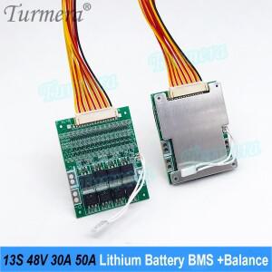 Turmera 전기 자전거 배터리 박스 케이스, 48V 21700, 13S 30A 밸런스 BMS, 홀더 포함, DIY 팩용 용접 니