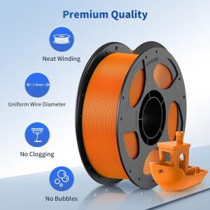 애니큐빅 PLA 필라멘트 1.75mm 번들, 3D 프린터 필라멘트 1.75mm 치수 정확도 + /- 0.02mm, 1KG 스풀, 블랙, 화이트, 텍스처 그레이, 클리어, 레드, 블루, 그린, 오렌지, 옐로우, 퍼플, 총 10KG
