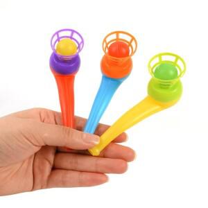 몽테조이 10/100PCS 블로우 파이프 볼 스트레스 해소 감각 장난감 마법의 플로팅 블로잉 어린이 클래식 생