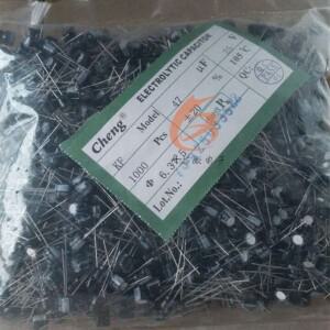 1000PCS/LOT 47UF 25V 6.3X5 전원 어댑터 스위치 인버터 알루미늄 콘덴서