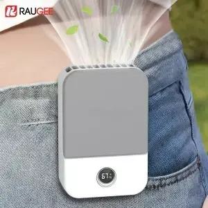 휴대용 야외 미니 행잉 넥 선풍기 허리 3 기어 강풍 블레이드리스 에어 쿨러 USB 2000Mah