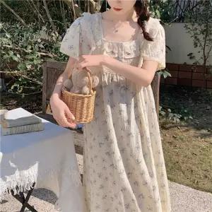 요루면 빅사이즈 노카라 반팔 여름 원피스 잠옷 파자마