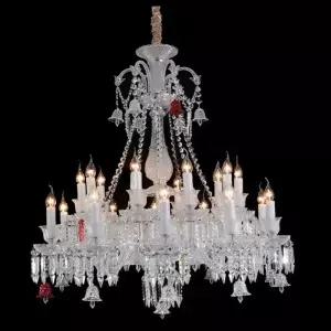 Living Room Chandelier Large Hotel Wedding Luxury Crystal Ceiling Lustre Led Pendant Light villa