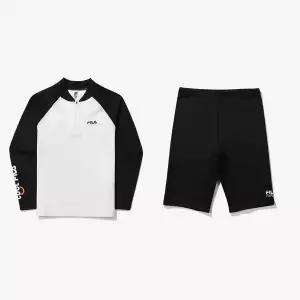 [하프클럽/휠라]휠라 키즈 3PACK 아쿠아 래쉬가드 상하세트 FK2SWF2A01M OWH