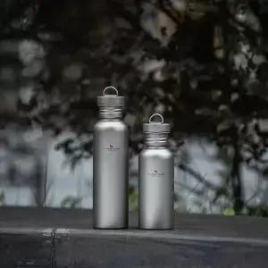 무한한 항해 티타늄 물병 넓은 입 및 누출 방지 재사용 가능한 배낭 야외 초경량 Drinkware
