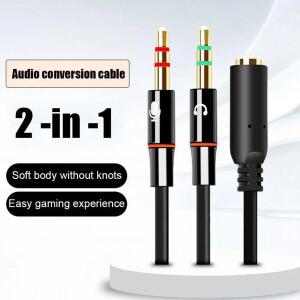 컴퓨터 용 헤드폰 마이크 오디오 변환기 분배기 3.5mm 여성 2 듀얼 남성 Y