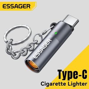 Essager Type-C 미니 소형 라이터 텅스텐 와이어 불꽃 없음 맥세이프호환 에너지 절약 비행기 OTG 호환 USB