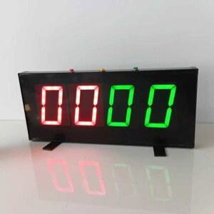 전자 점수판 LED 14X35cm 스코어보드 탁구 배드민턴 배터리 리모컨 멜란지그레이 보드 내장형